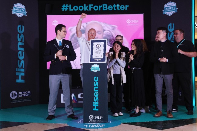 海信激光电视创下吉尼斯世界纪录™称号！(图1)